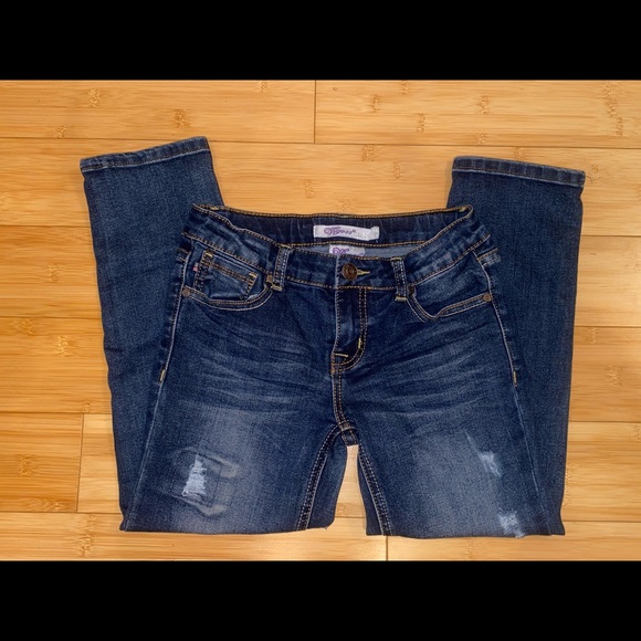Vigoss Jeans Distressed Size 8 Stretchy Cute Girls - Picture 1 of 10